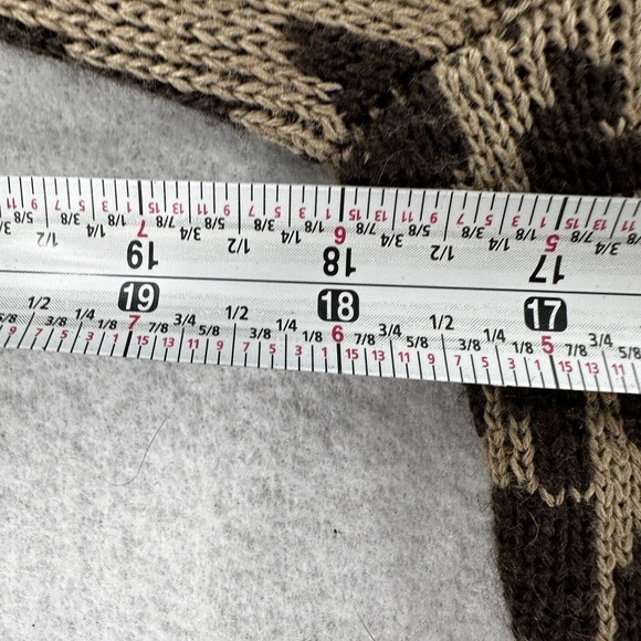 Chicos Leopard Cardigan Sweater Womens 0 SMALL Wool Brown Long Sleeve Long Line - Picture 13 of 14